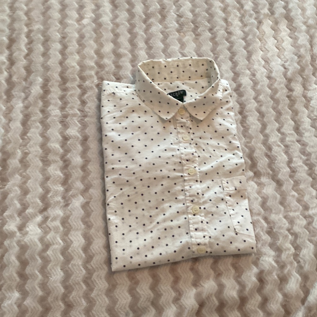 J. Crew Polka Dot Popover Size Small
